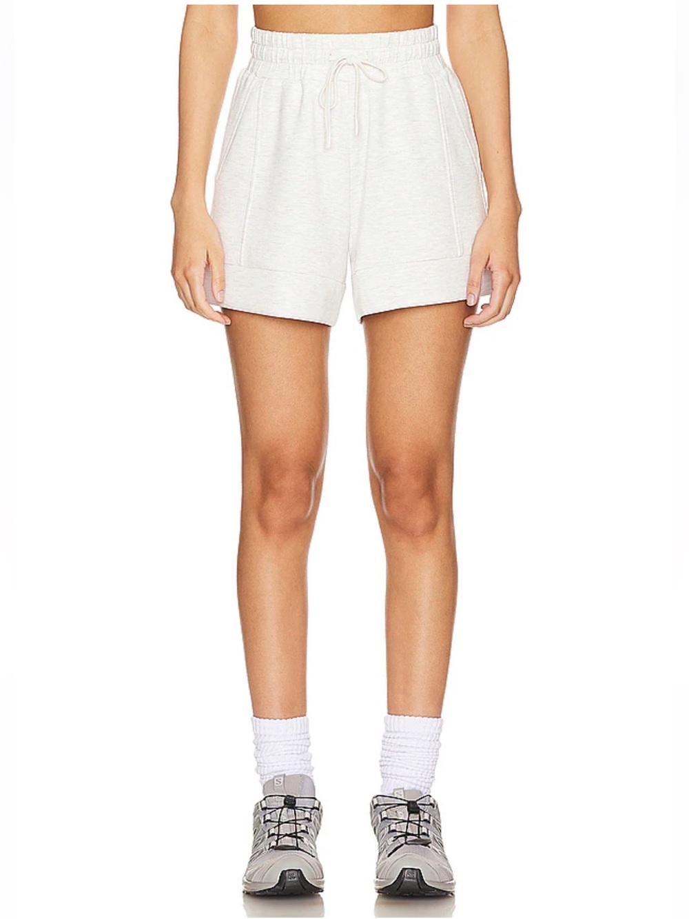 Varley Atrium Short in Ivory Marl